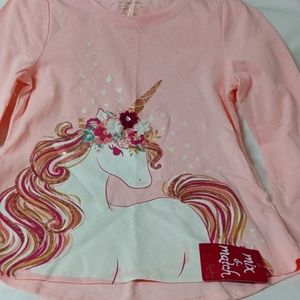 NWT Light pink long sleeve unicorn shirt